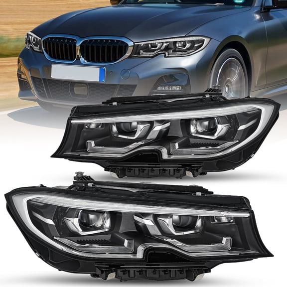 For 2019-2021 BMW 3 Series G20 G21 LED Headlights w/ AFS 340i 330i LH+RH Sets