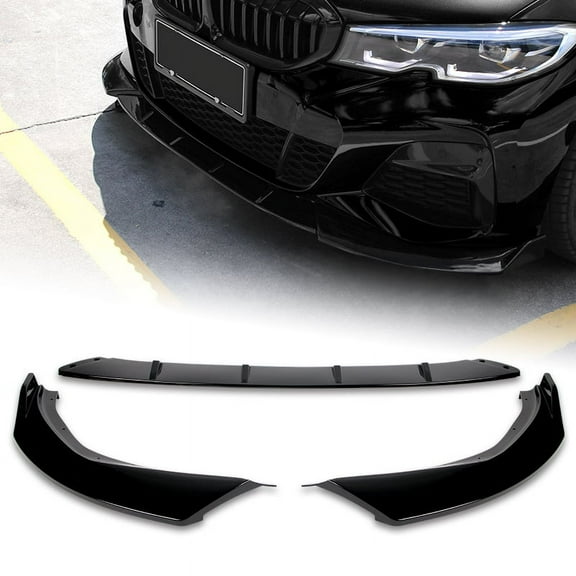 For 2019-2022 BMW G20 M-Sport M340i Painted Black Front Bumper Body Kit Lip 3PCS