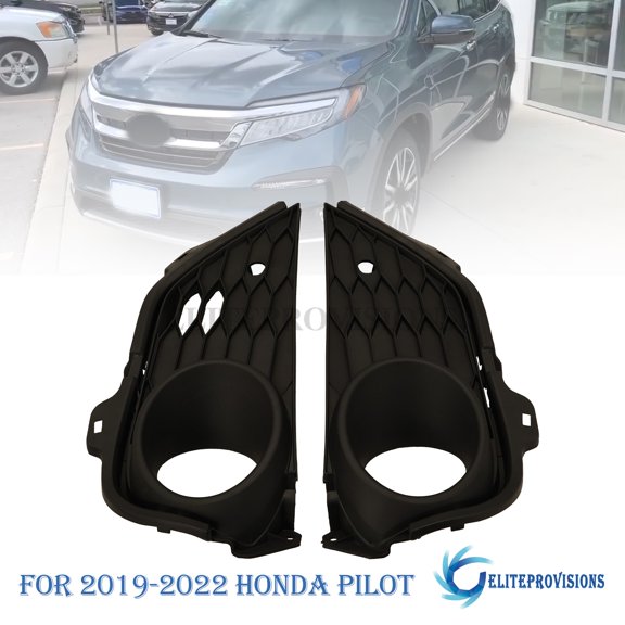 For 2019-2022 Honda Pilot Front Driver LH Passenger RH Side Fog Light Trim Set