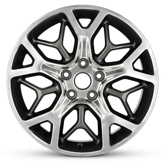 For 2019-2022 Jeep Grand Cherokee 20 Inch Polished Face with Painted Inlay Gunmetal Rim - OE Direct Replacement - Road Ready Car Wheel