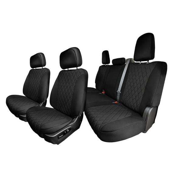 For 2019-2023 Chevrolet Silverado 1500 2500HD 3500HD RST | LTZ | HIGH COUNTRY FH Group Neoprene Custom Fit Truck Car Seat Covers Full Set Black