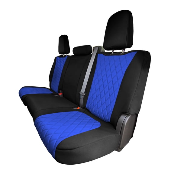For 2019-2023 Chevrolet Silverado 1500 2500HD 3500HD RST | LTZ | HIGH COUNTRY FH Group Neoprene Custom Fit Truck Car Seat Covers Rear Set Blue