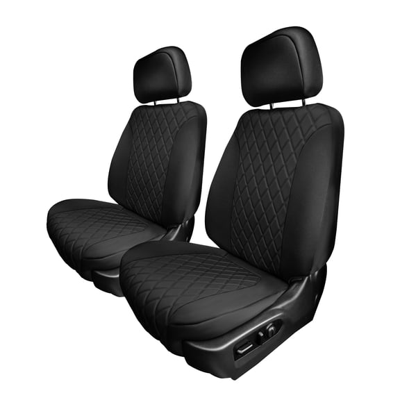 For 2019-2023 GMC Sierra 1500 2500HD 3500HD Base | SLE FH Group Neoprene Waterproof Custom Fit Car Seat Covers Front Set Black