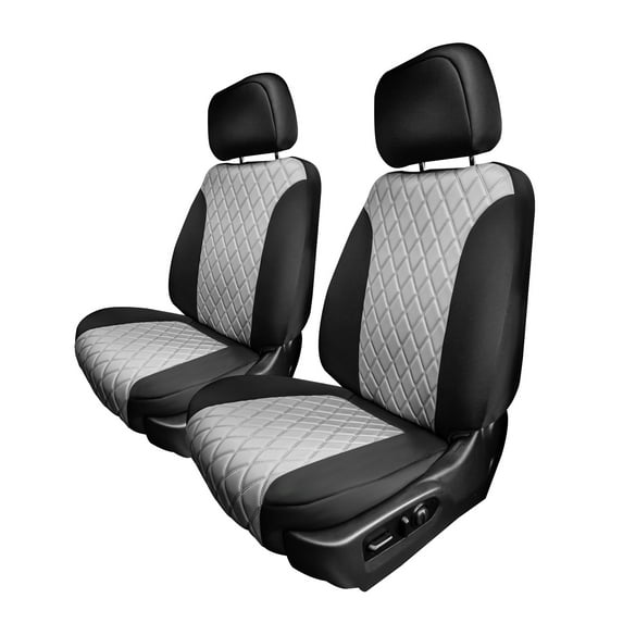 For 2019-2023 GMC Sierra 1500 2500HD 3500HD Base | SLE FH Group Neoprene Waterproof Custom Fit Car Seat Covers Front Set Gray