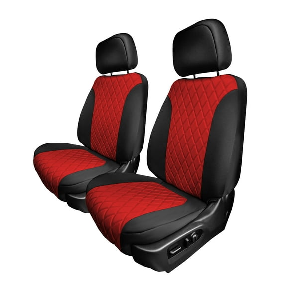 For 2019-2023 GMC Sierra 1500 2500HD 3500HD Base | SLE FH Group Neoprene Waterproof Custom Fit Car Seat Covers Front Set Red