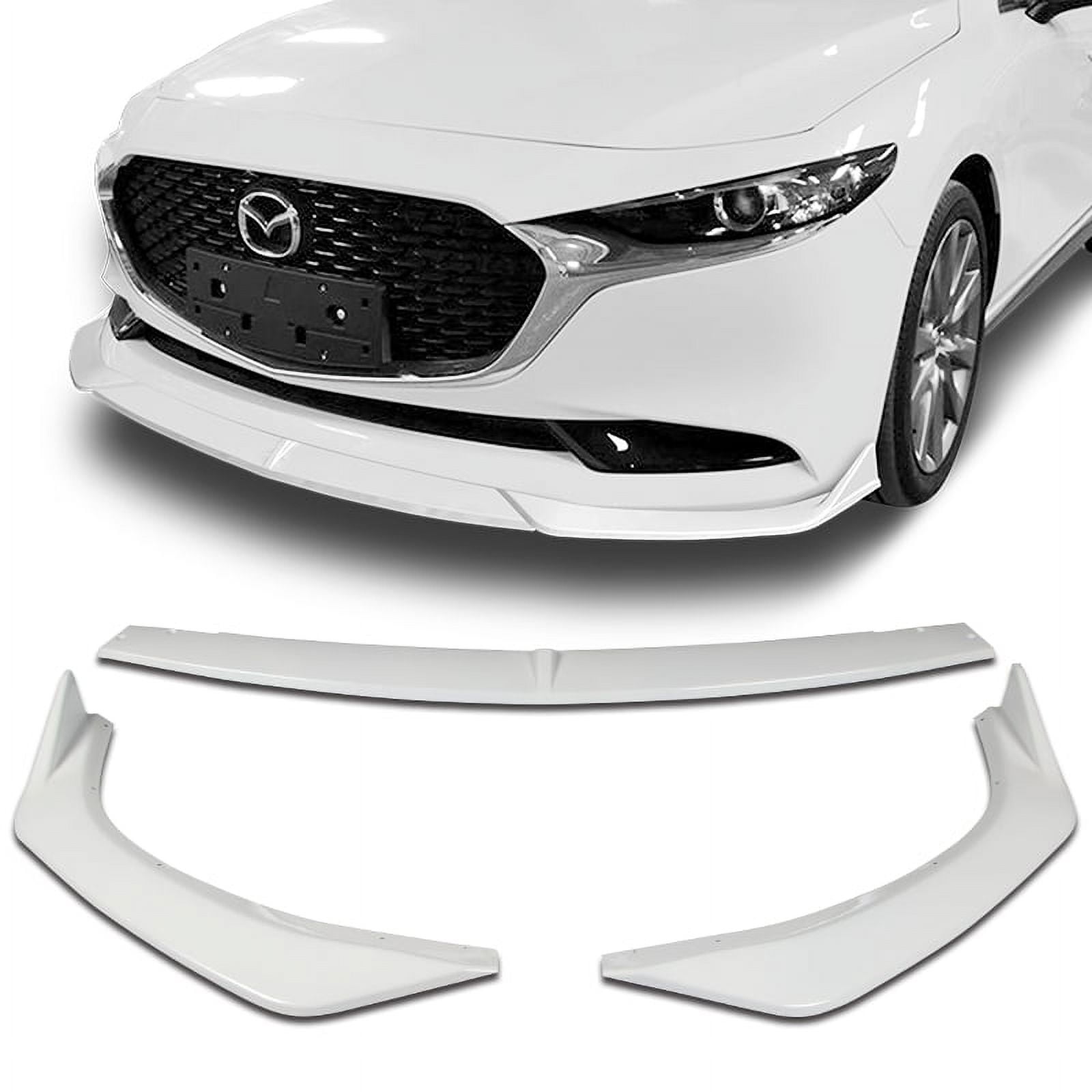 For 20192023 Mazda 3 Mazda3 Painted White Front Bumper Body Kit Spoiler Lip 3PC