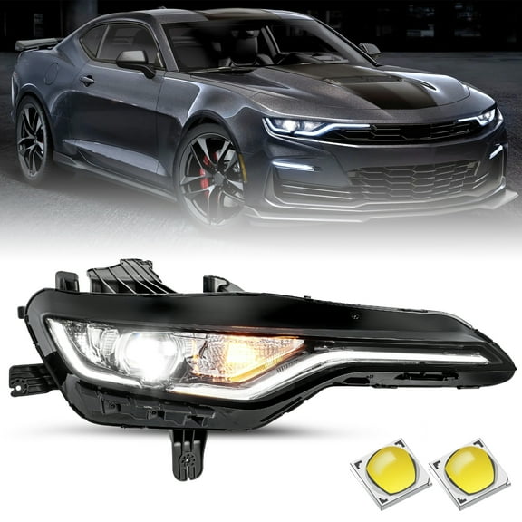For 2019-2024 Chevy Camaro RS|SS w/ LED DRL Projector Headlight Passenger Side