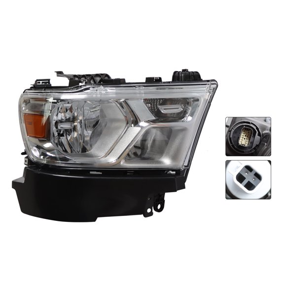 For 2019-2024 Dodge RAM 1500 Halogen Headlight Assembly Passenger