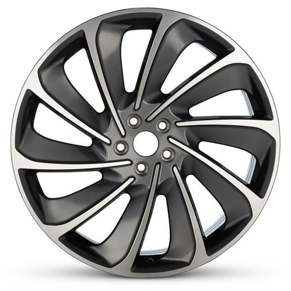 For 2019-2024 Lincoln Nautilus 21 Inch Machined Face with Gloss Charcoal Inlay Rim - OE Direct Replacement - Road Ready Car Wheel