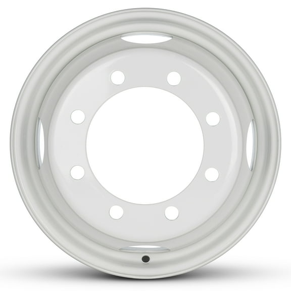 For 2019-2025 Chevrolet Silverado 5500 19.5 Inch Powder-Coated White Steel - Genuine OEM Rim - Road Ready Truck Wheel