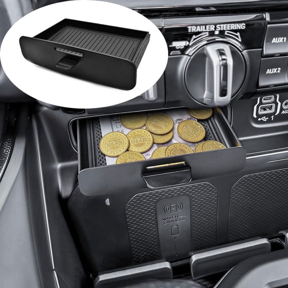 For 2019-2026 Ram 1500 3500 Center Console Hidden Drawer Organizer Storage Tray