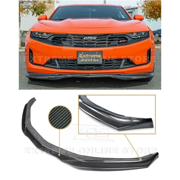 For 2019-Present Camaro LT / LS / RS / SS | EOS T6 Style Front Bumper Lower Lip Splitter (Carbon Fiber)