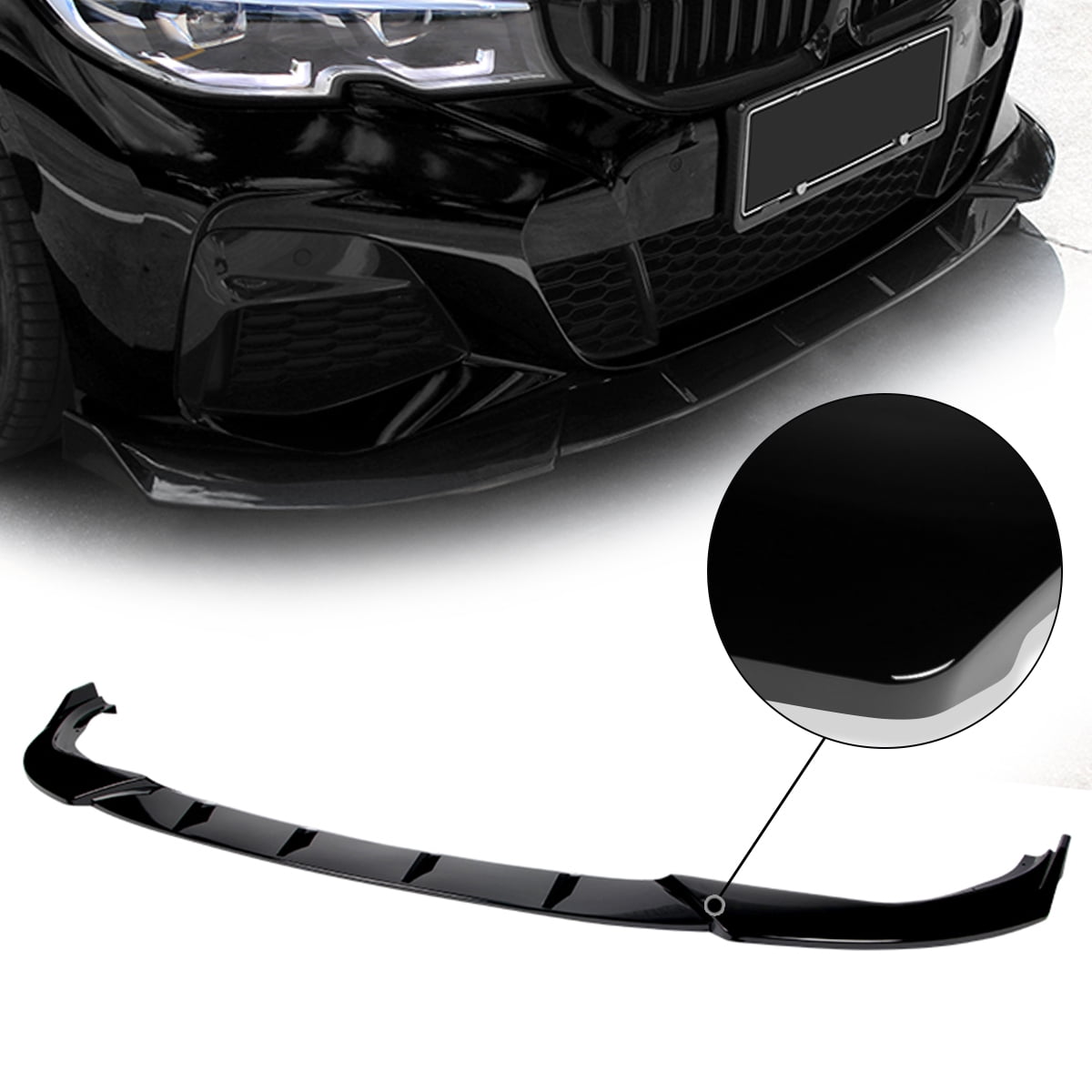 For 2019 to 2021 BMW 330e M340i 330i M-Sport 3Pcs Gloss Black Car Front ...
