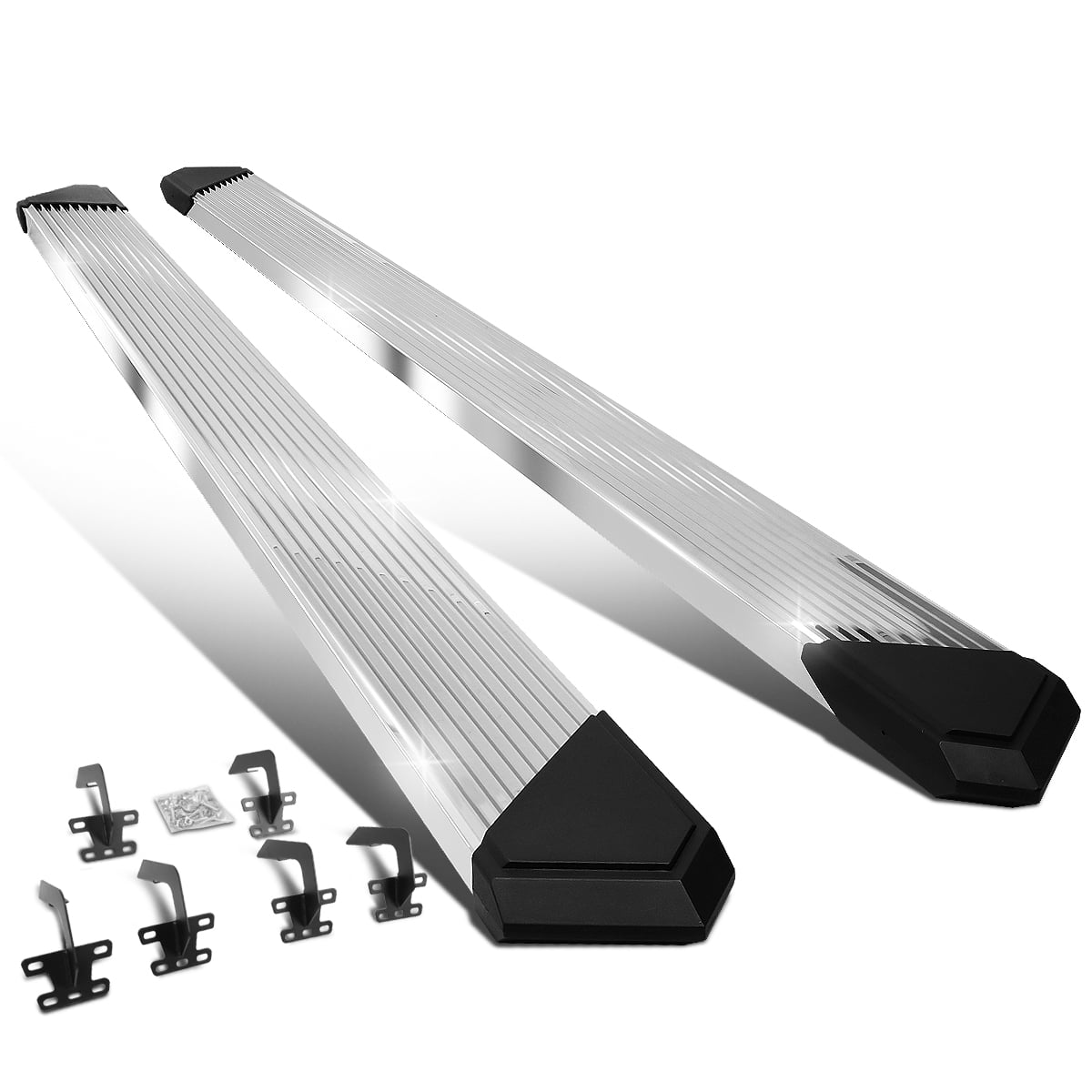 DNA Motoring 6" OD Chrome Side Step Nerf Bars Running Boards for 2019-2022 Ram 1500 Crew Cab