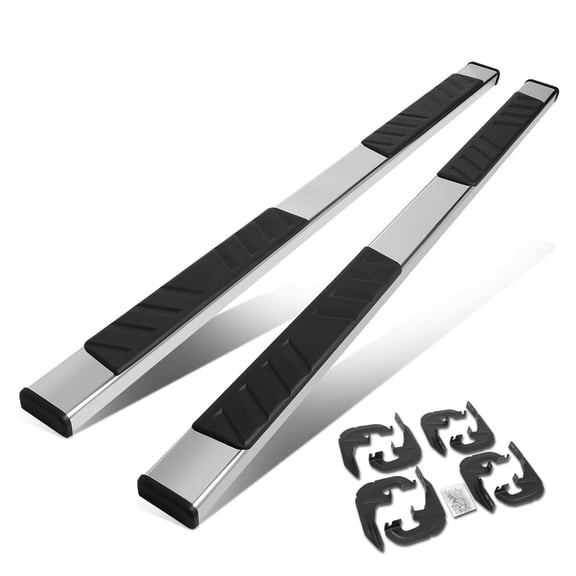 DNA Motoring For 19-24 Silverado Sierra Crew Cab Chrome 5" Flat Side Step Bar Running Boards