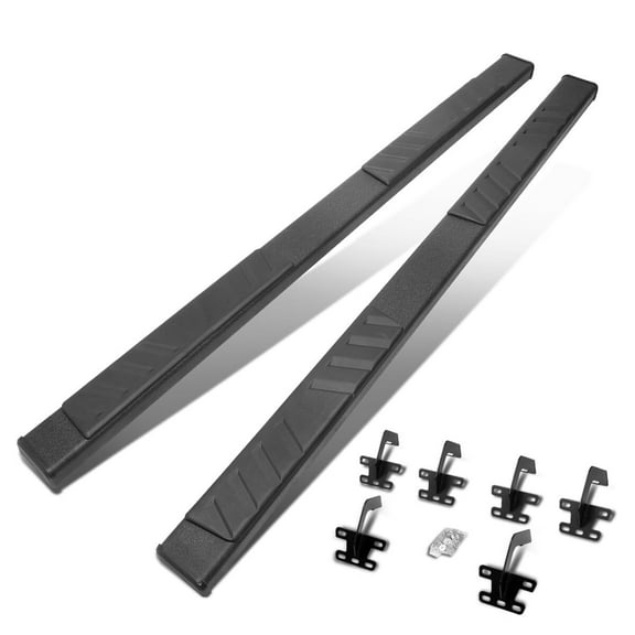 DNA Motoring 5" OD Black Side Step Nerf Bars Running Boards for 2019-2022 Ram 1500 Crew Cab