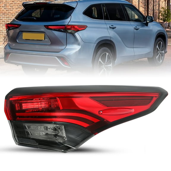 For 2020 2021 2022 Toyota Highlander Outer Lamp Taillight Red Light