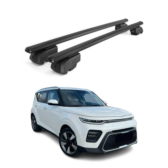 For 2020-2022 Kia Soul X-Line Lockable Roof Rack Cross Bars Carrier Black