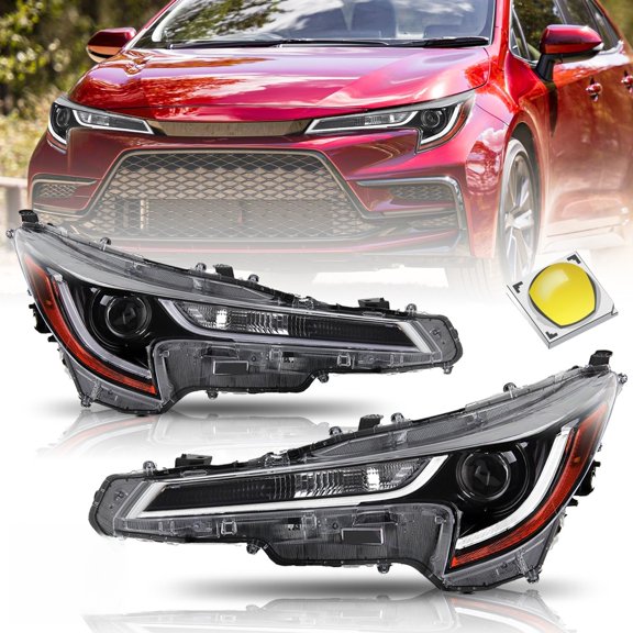 For 2020-2022 Toyota Corolla L LE Headlights LED Headlamp Assembly Pair L&R Side