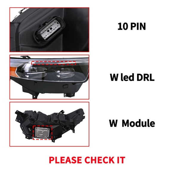For 2020-2023 Ford Explorer Left Driver Side Headlight Assembly FO2502397