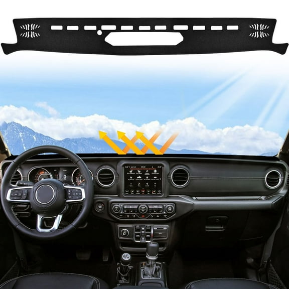 For 2020-2024 Jeep Gladiator JT Car Dashboard Cover Dash Mat Carpet Pad Sun Shade