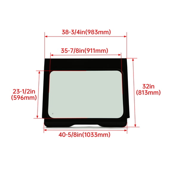 For 2020-2024 RZR Pro XP Ultimate Premium Full Glass Windshield w/Aluminum Frame