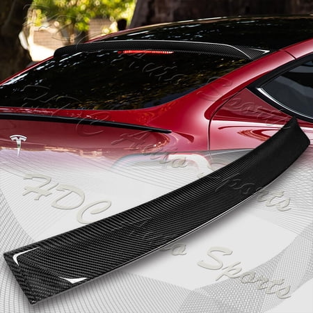 For 2020-2024 Tesla Model Y Carbon Fiber Rear Roof Window Visor Spoiler Wing