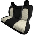 thumbnail image 1 of For 2020-2025 Tesla Model Y FH Group Waterproof Neoprene Custom Fit Made Car Seat Covers - Rear Beige, 1 of 7