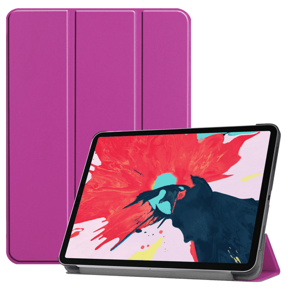 For 2020 iPad Pro 11" (2nd Generation), Slim Leather Case, Auto Wake/Sleep - Purple