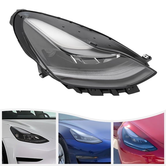 For 2021 2022 2023 Tesla Model 3/Y Full LED Headlight Assembly Matrix Projector Front Right Passenger Side Headlight Clear Lens