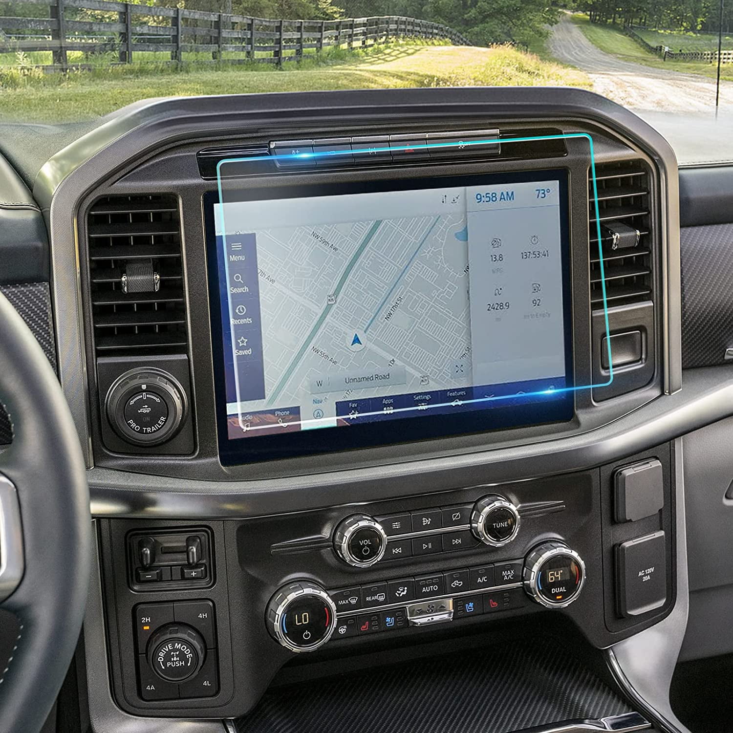 For 2021 2022 Ford F150 Screen Protector 12 Inch SYNC4 Touchscreen Navigation Display Tempered Glass Walmart