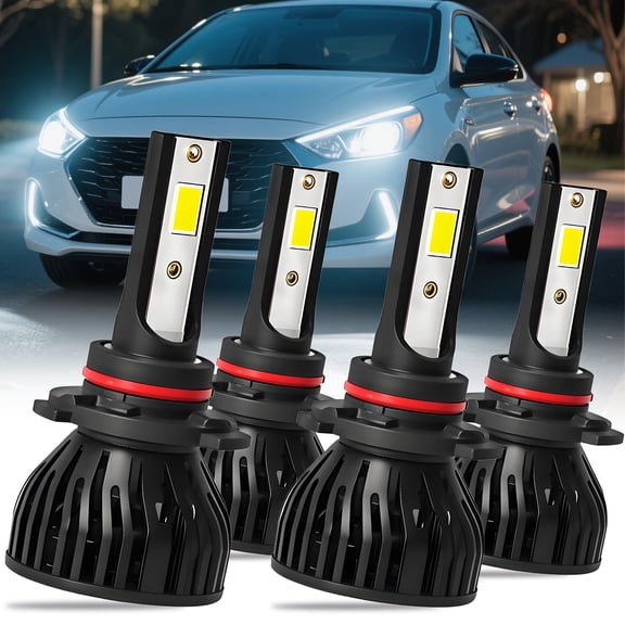 For 2021-2022 Hyundai Accent with projector LED Headlight Bulbs High Low Beam 4pcs