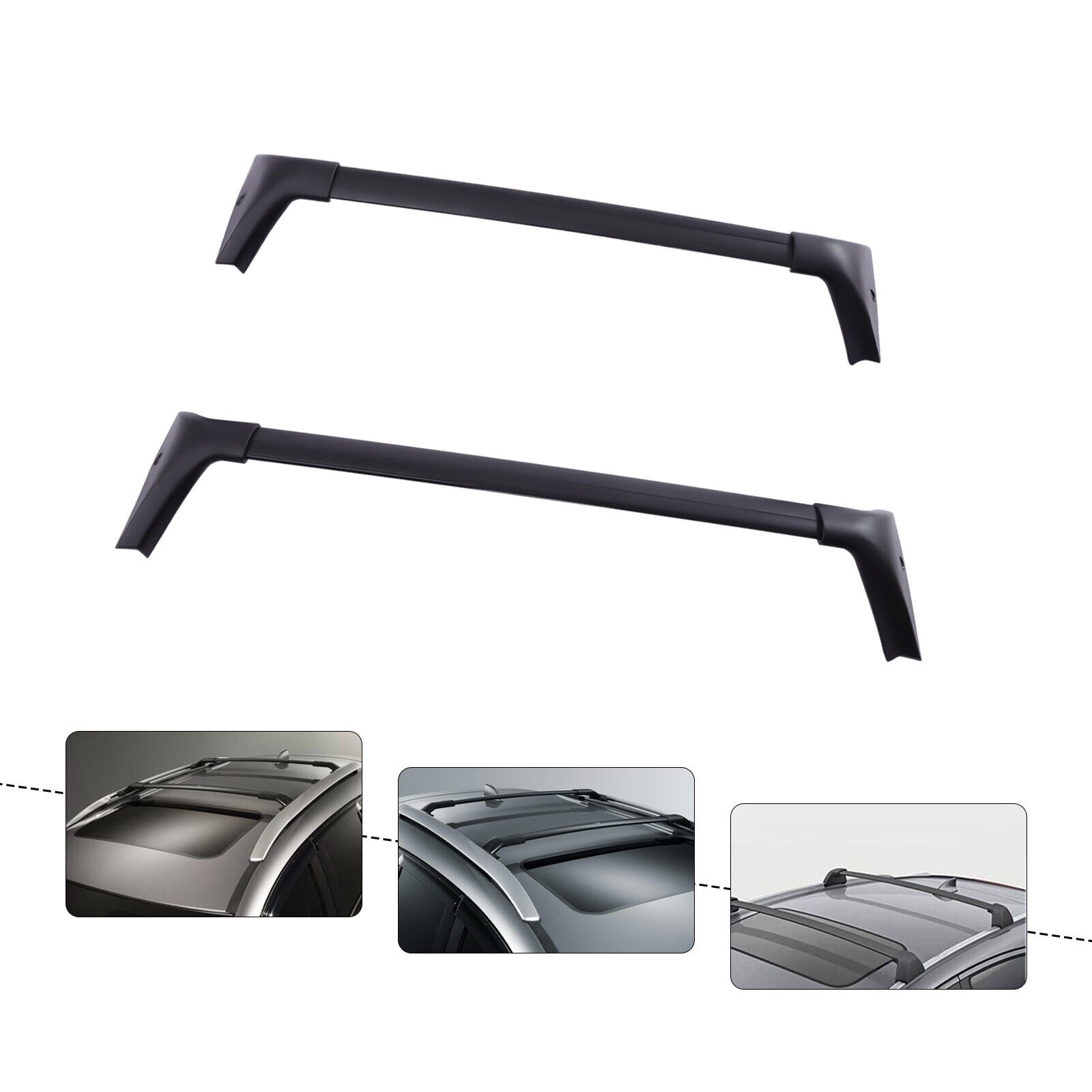 For 2021 2022 Nissan Rogue Roof Rack Cross Bar Crossbars Top Rail Luggage Black Direct Replacement Walmart