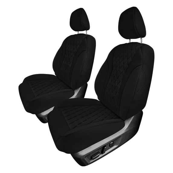 For 2021-2024 Nissan Rogue S SV SL Platinum Midnight Ed. FH Group Neoprene Custom Fit Car Seat Covers Waterproof Black - Front