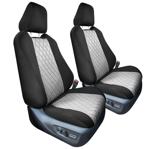 For 2021-2024 Toyota Rav4 Hybrid | Hybrid Prime Model Only FH Group Neoprene Custom Fit Car Seat Covers Front Set Gray
