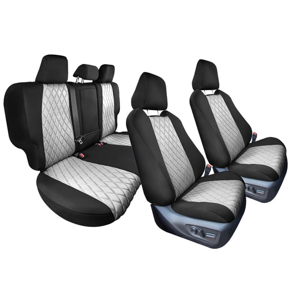 For 2021-2024 Toyota Rav4 Hybrid | Hybrid Prime Model Only FH Group Neoprene Custom Fit Car Seat Covers Full Set Gray