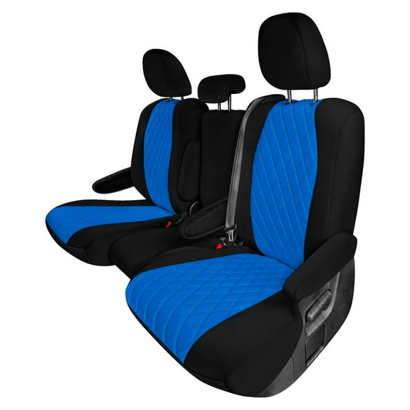 For 2021-2024 Toyota Sienna FH Group Neoprene Custom Fit Waterproof Car Seat Covers - Blue 2nd Row for 8 Seater