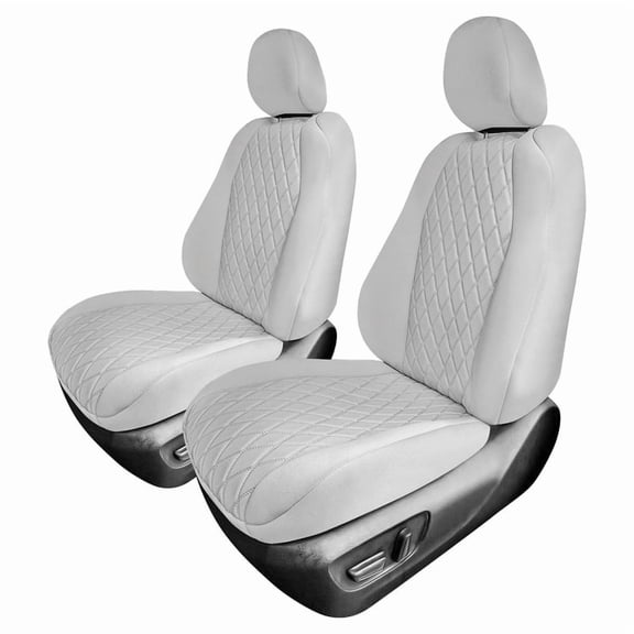 For 2021-2024 Toyota Sienna FH Group Neoprene Custom Fit Waterproof Car Seat Covers - Solid Gray Front Seats