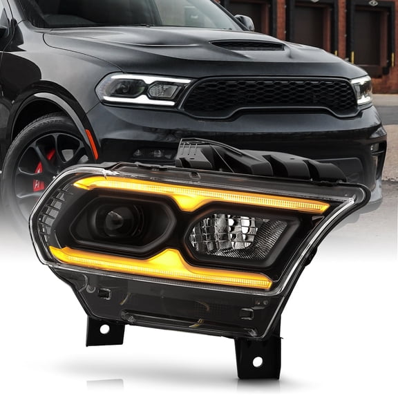 For 2021-24 Dodge Durango Black Bezel AFS FULL LED Projector Headlight Passenger