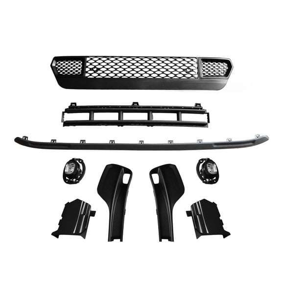 For 2022 2023 2024 Jeep Compass New Front Upper & Lower Grille Kit W/ Fog Lights