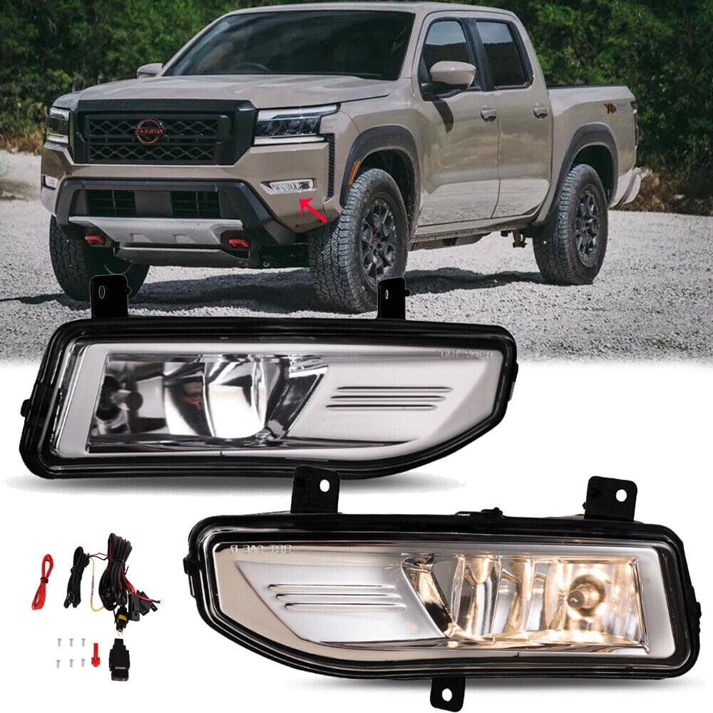 For 20222023 Nissan Frontier Fog Lights Front Bumper Lamps w/Bulb+Wiring+Switch