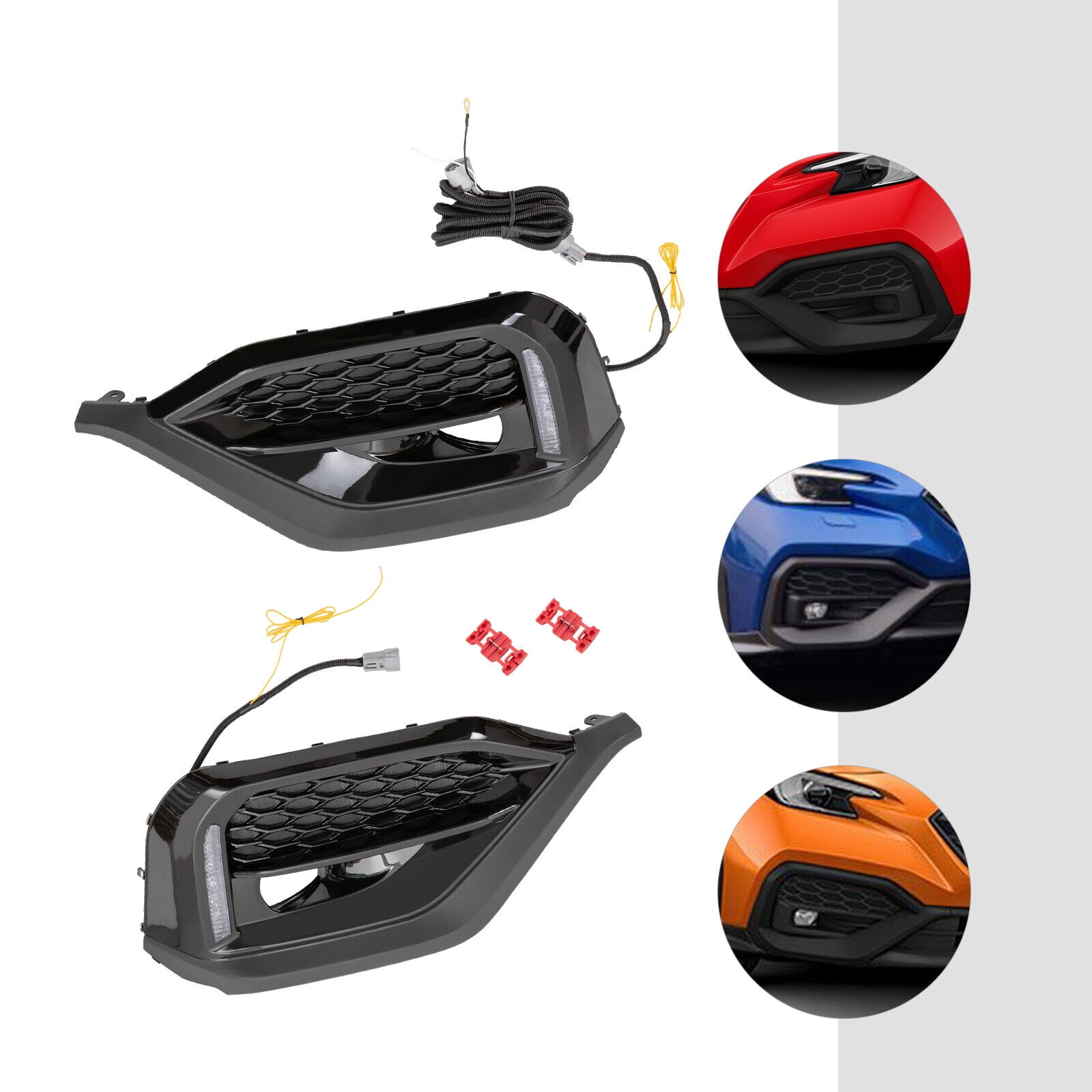 For 2022 2023 Subaru WRX STI Sequential LED Turn Signal DRL Fog Bezel ...