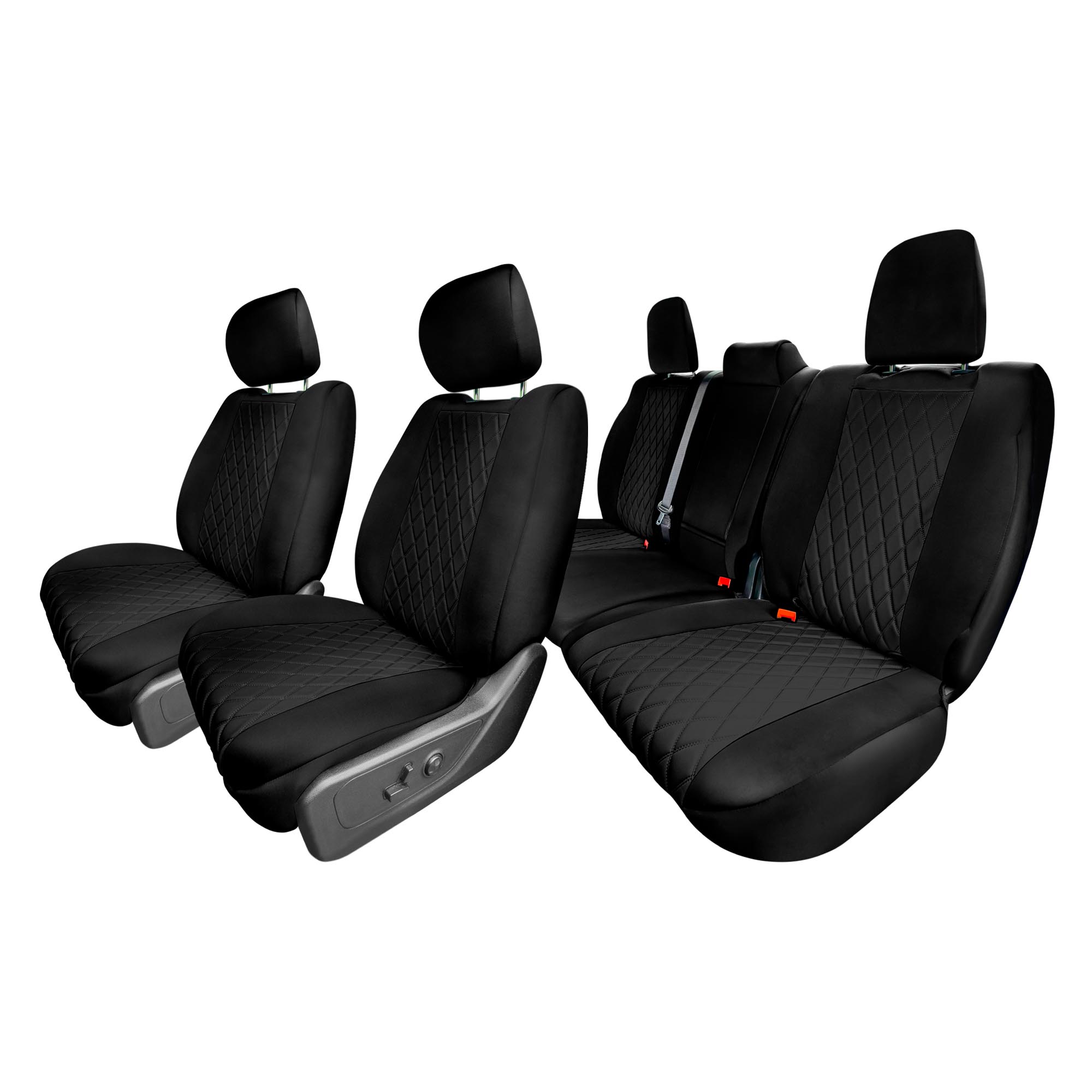 For 2022 – 2024 Dodge RAM 1500 FH Group Neoprene Waterproof Custom Fit Car Seat Covers  - Full Set Black - image 1 of 6