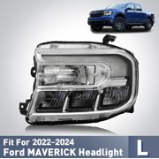 For 2022-2024 Ford Maverick Lariat LED Headlight Chrome Housing w/LED DRL Left
