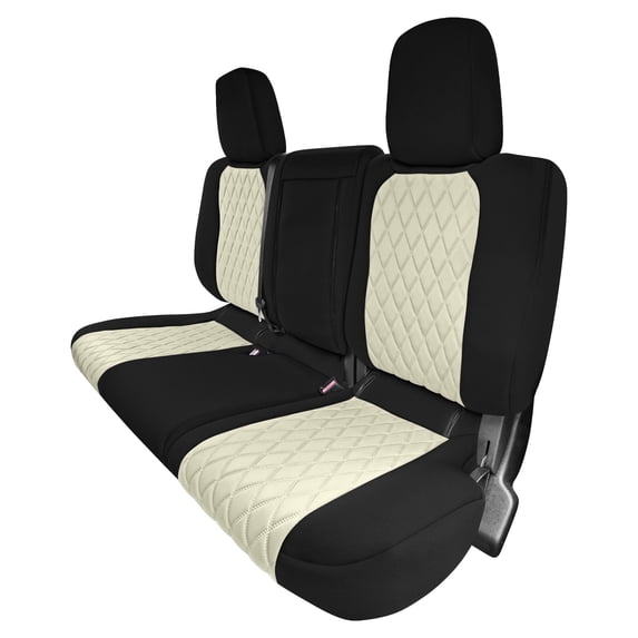 For 2022-2026 Nissan Frontier FH Group Custom Fit Neoprene Car Seat Covers Wateropoof - Beige Rear Seat