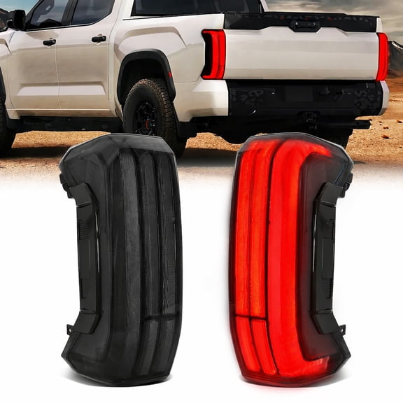 For 2022-2024 Toyota Tundra LED SMOKED Tail Lights W/Startup Animation Rear Lamp