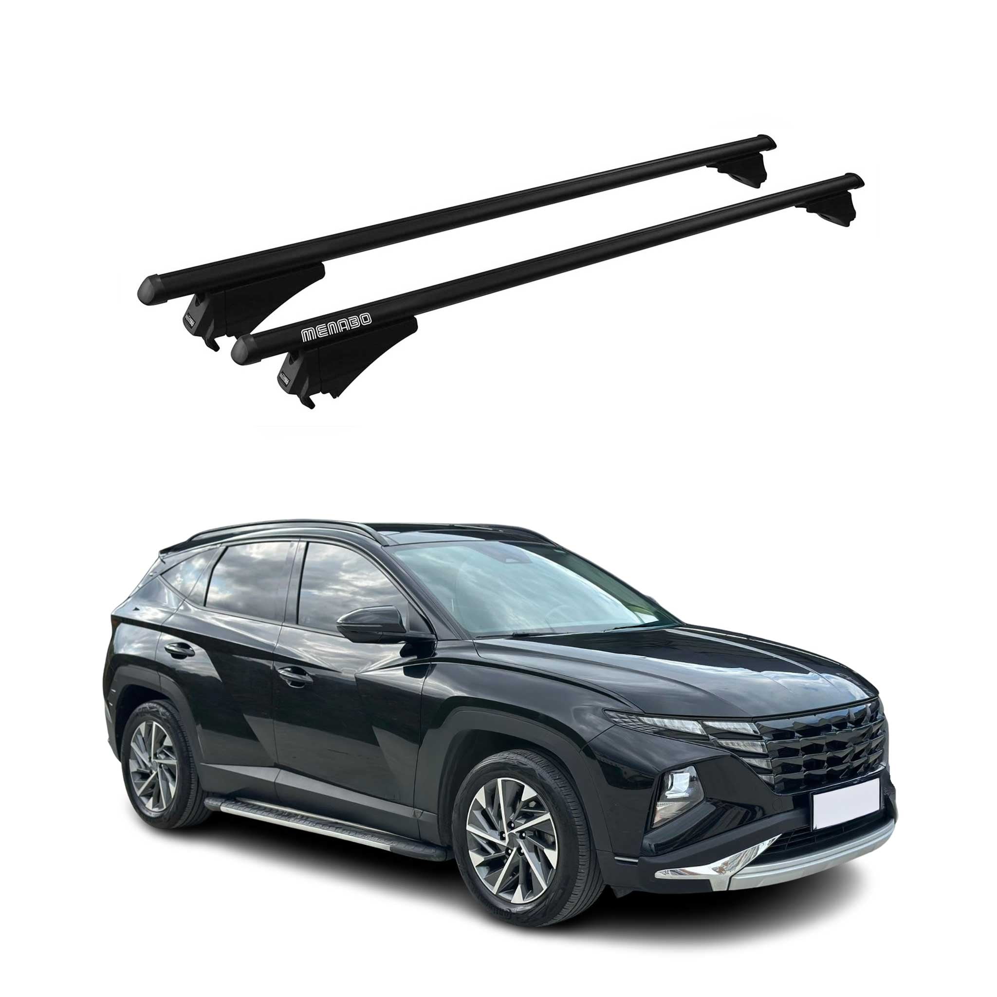 For 2022-2025 Hyundai Tucson Top Roof Racks Cross Bars Black