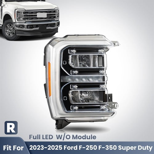 For 2023-2025 Ford F-250 F-350 Super Duty LED Headlight Assy W /Bulb Right Side