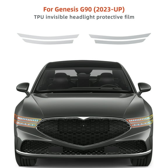For 2023 - Up Genesis G90 TPU Invisible Car Protection Film Headlight Film Exterior Accessories 4pcs