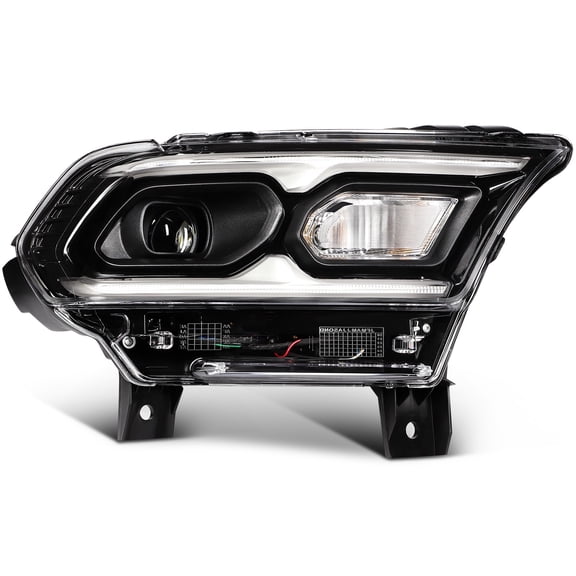 For 2024-2021 Dodge Durango Black Headlight Assembly Passenger Side w/LED DRL